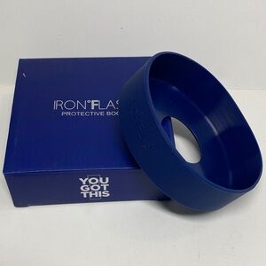 Iron Flask 64 oz Narrow Silicone Protective Boot Bottle Accessory Blue NIB